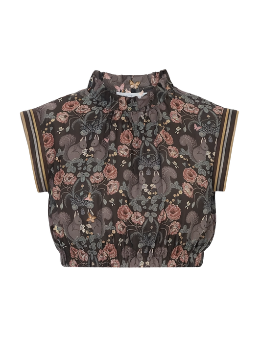 RUCHED NECK CROP TOP