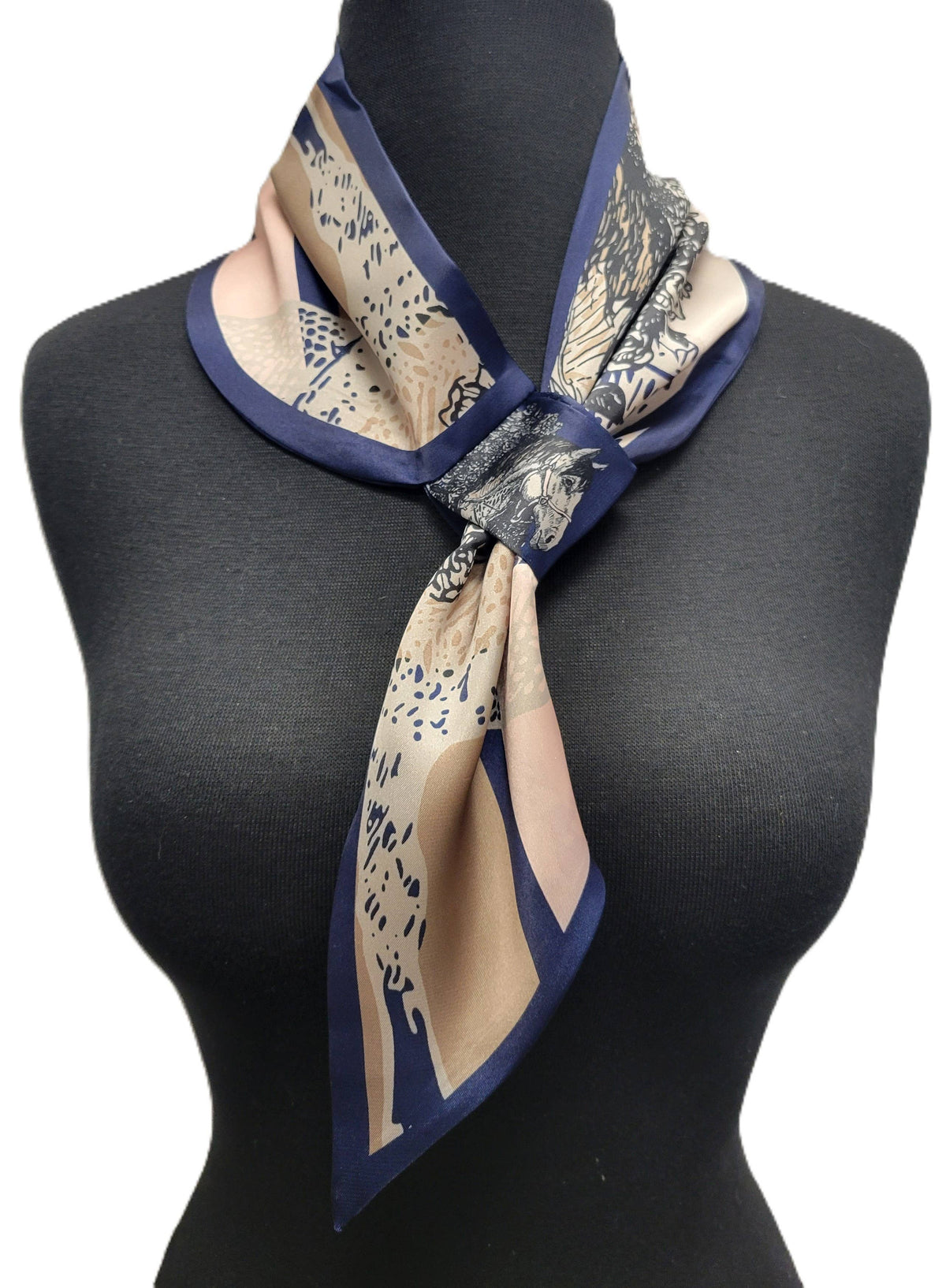 Orange Horse Race Loop Scarf