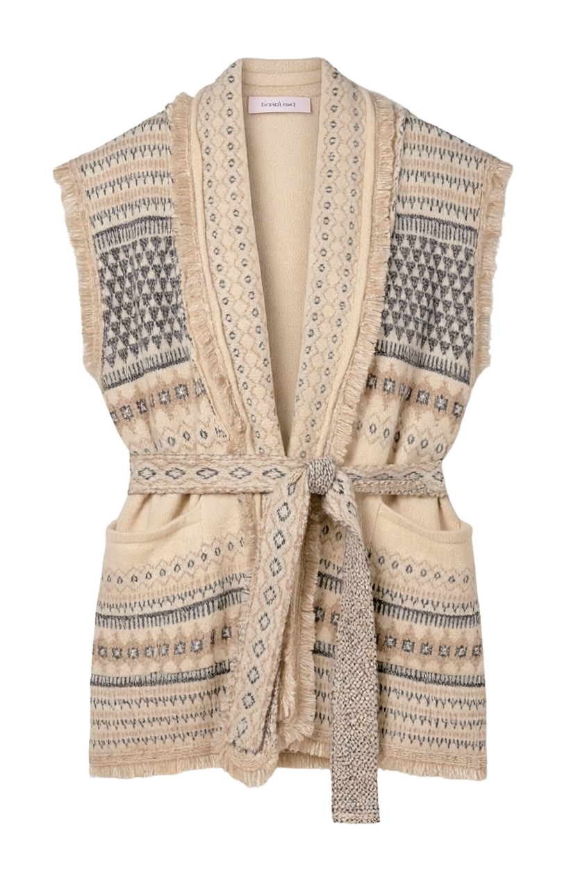 SLEEVELESS SWEATER CARDIGAN