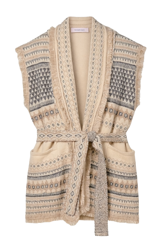 SLEEVELESS SWEATER CARDIGAN