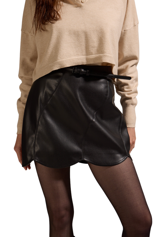 AEROSMITH VEGAN LEATHER SKIRT