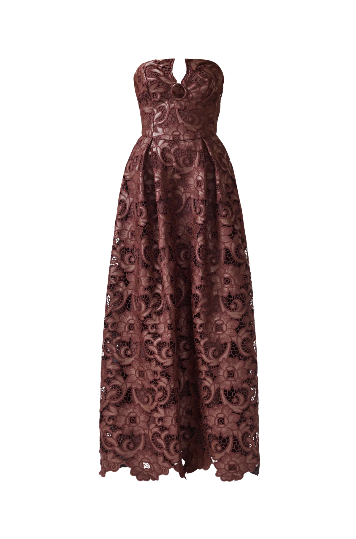 NOVELLE CUTOUT SWEETHEART MAXI DRESS