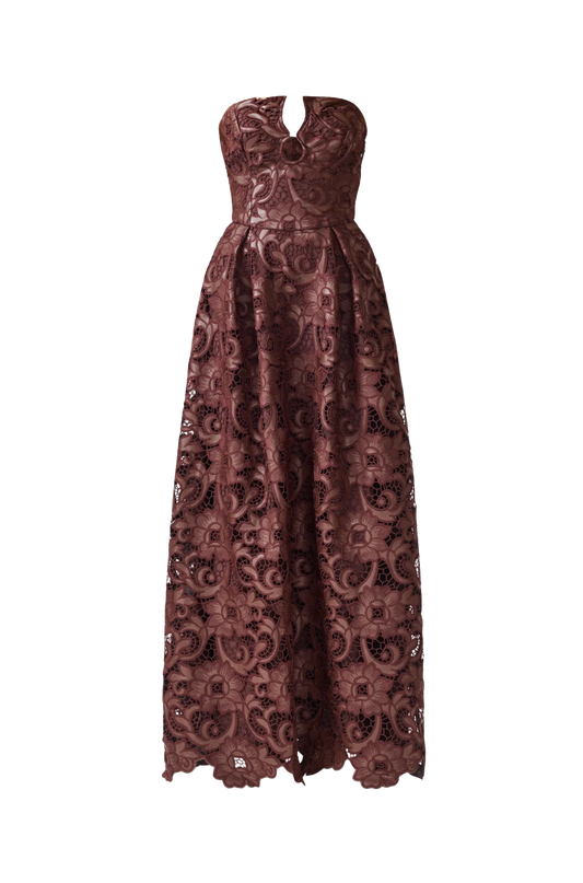 NOVELLE CUTOUT SWEETHEART MAXI DRESS