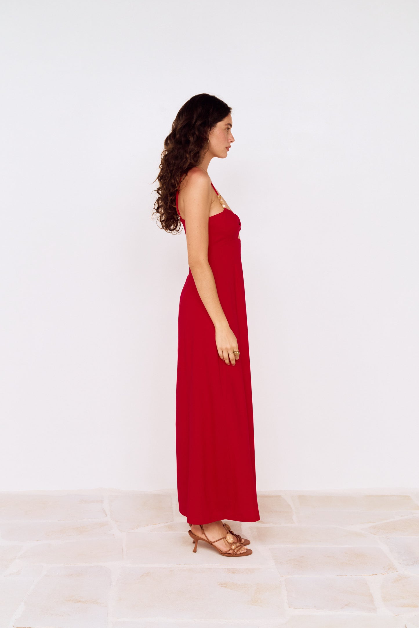 RHODES TWIST FRONT MAXI DRESS