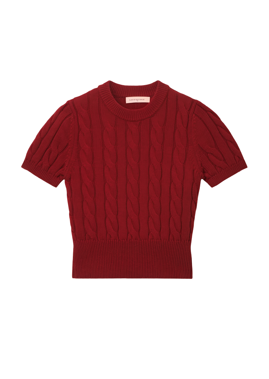 SKY CABLE CREW NECK PULLOVER