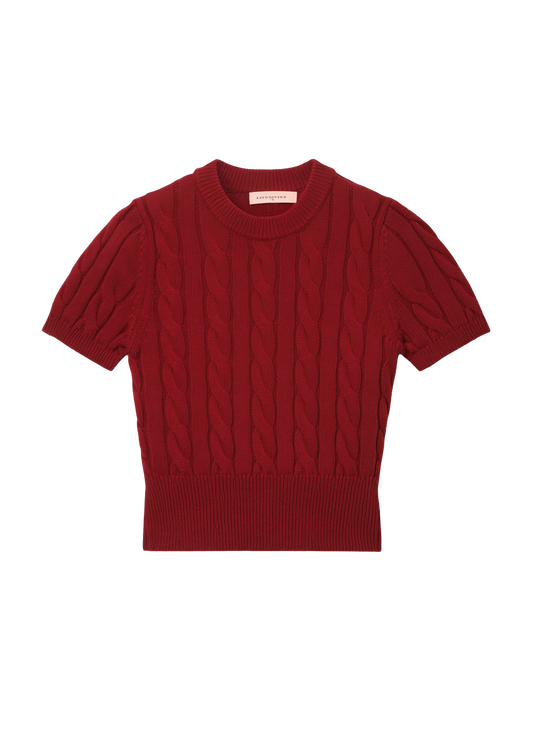 SKY CABLE CREW NECK PULLOVER