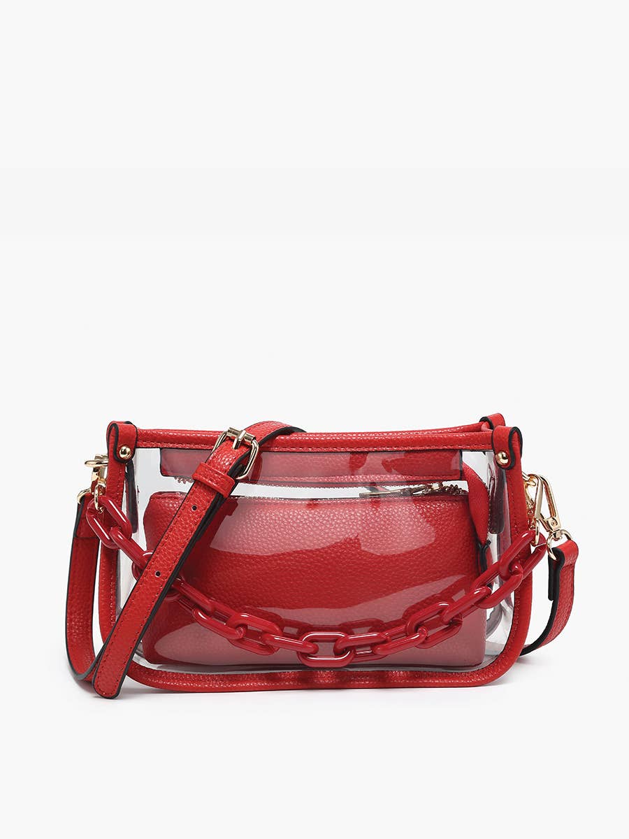 JESSICA STADIUM CLEAR CROSSBODY BAG