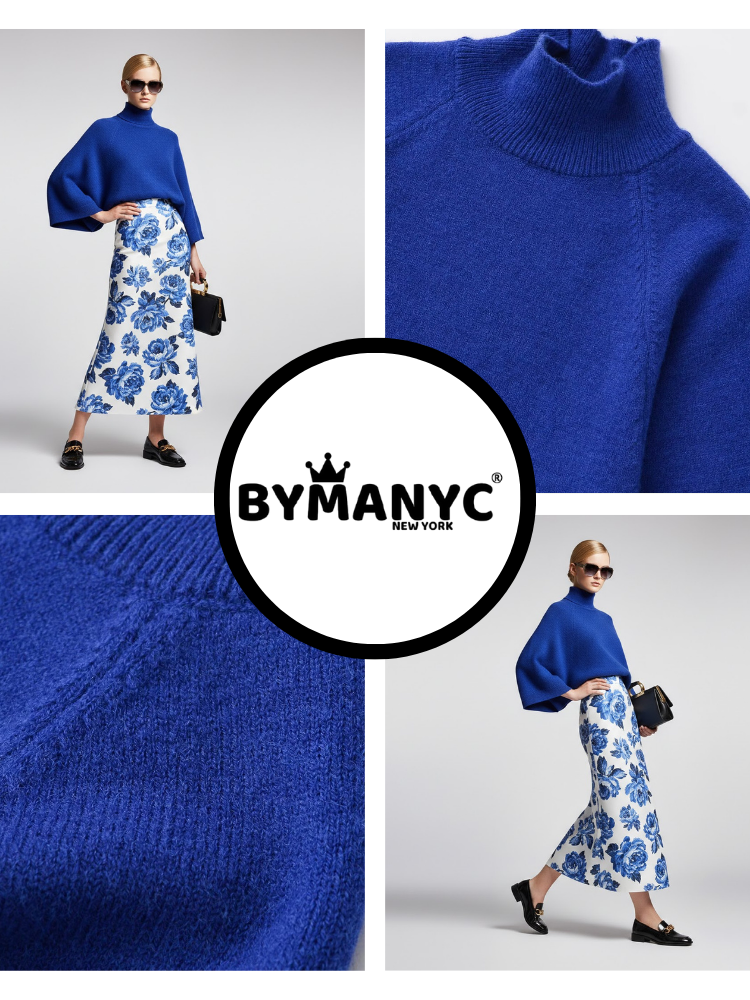 ELECTRIC BLUE KNIT SWEATER