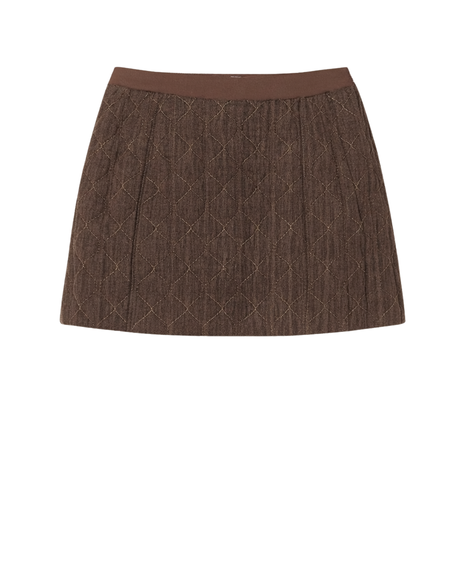 INES QUILTED MINI SKIRT
