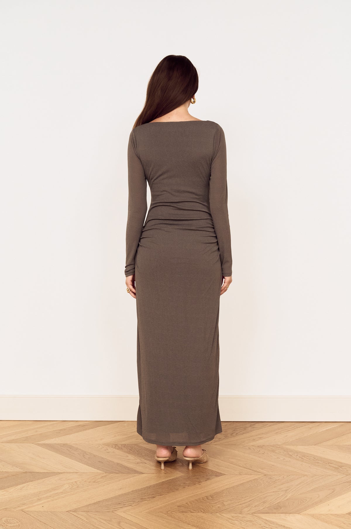 LUNAR TIE DETAIL MIDI DRESS