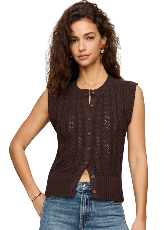 CABOT CROCHET SWEATER VEST