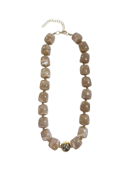 Jennifer Chunky Mocha Beaded Necklace