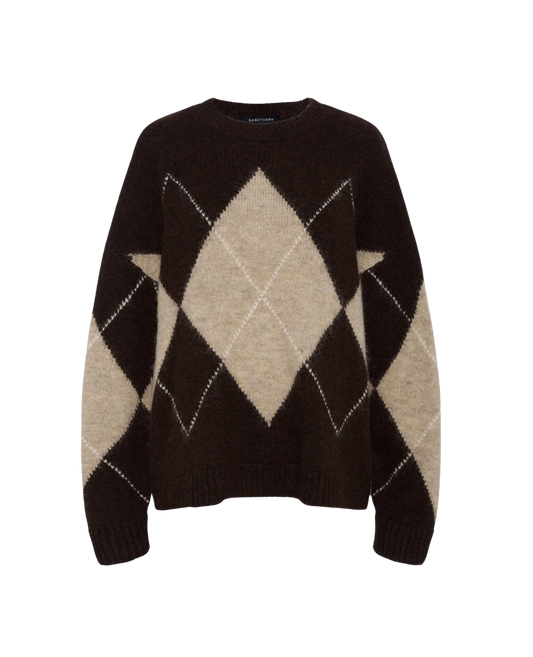 ARGYLE CREW SWEATER