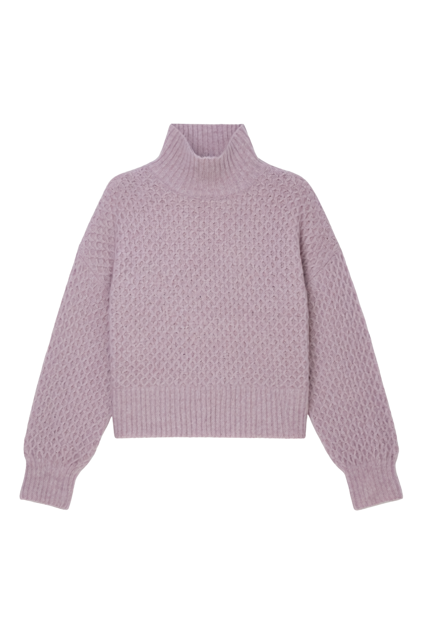 TEXTURED MOCKNECK SWEATER