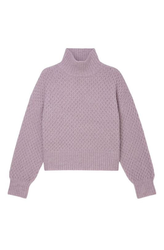 TEXTURED MOCKNECK SWEATER