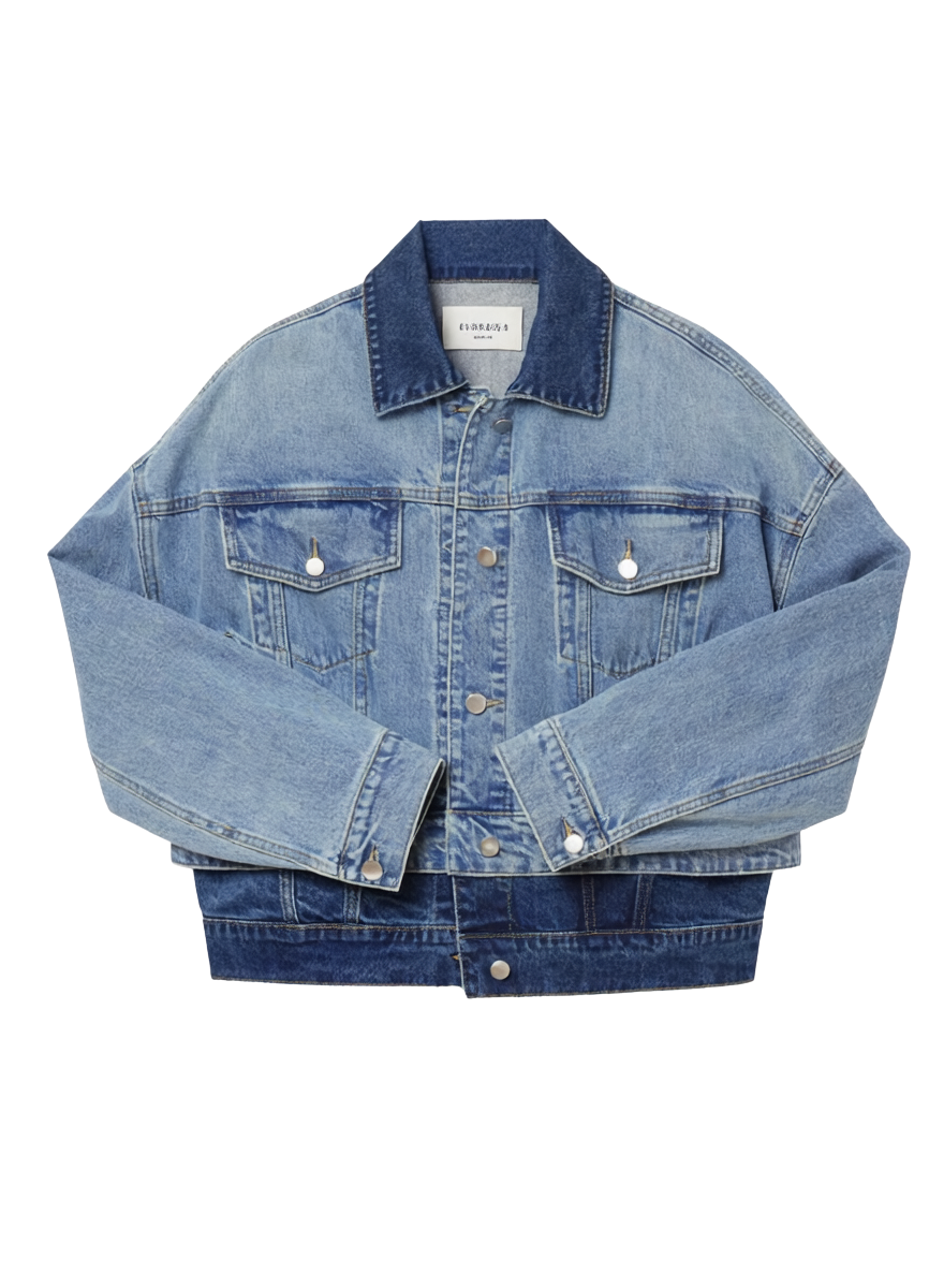 DOUBLE DENIM TRUCKER JACKET