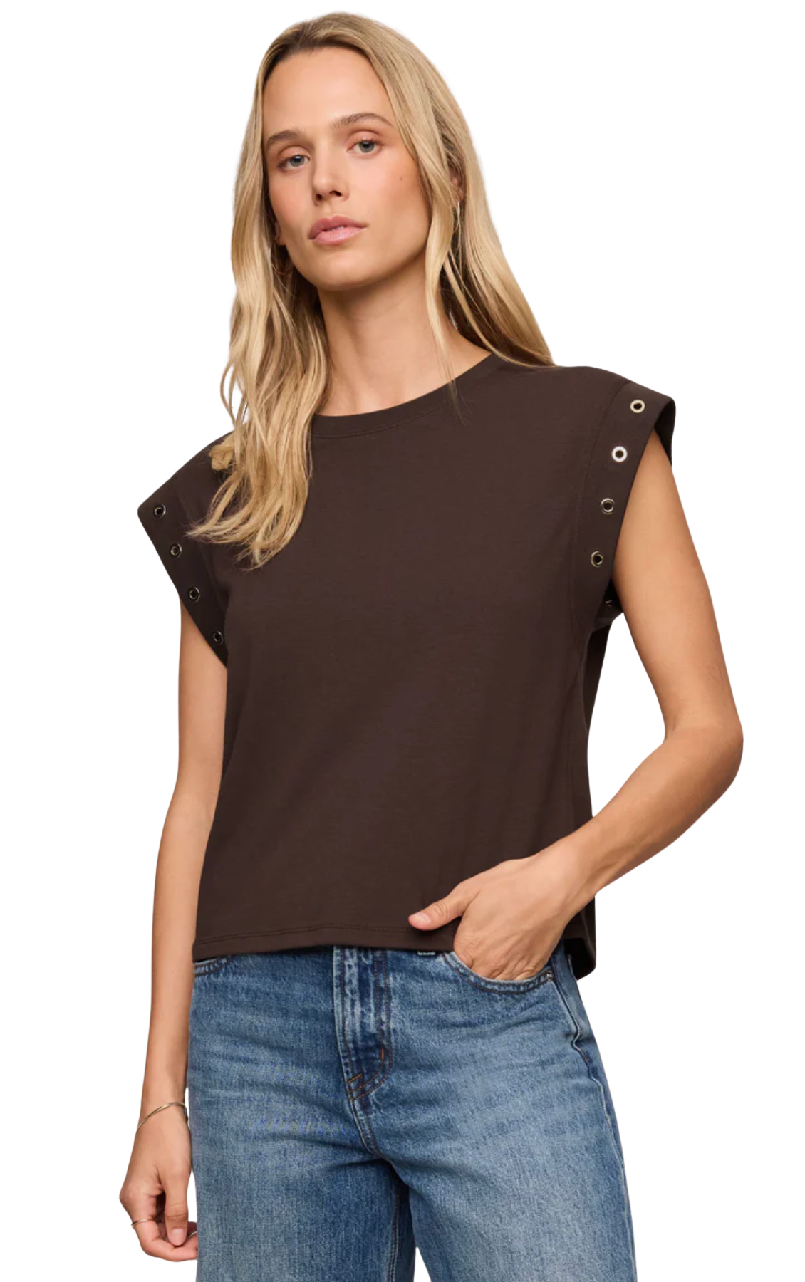 CAMINO GROMMET MUSCLE TEE