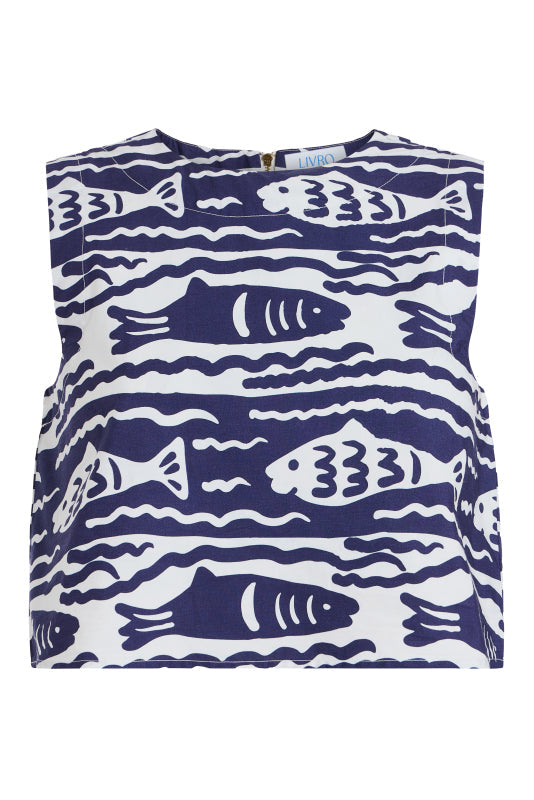 Crop Top, Fish Print