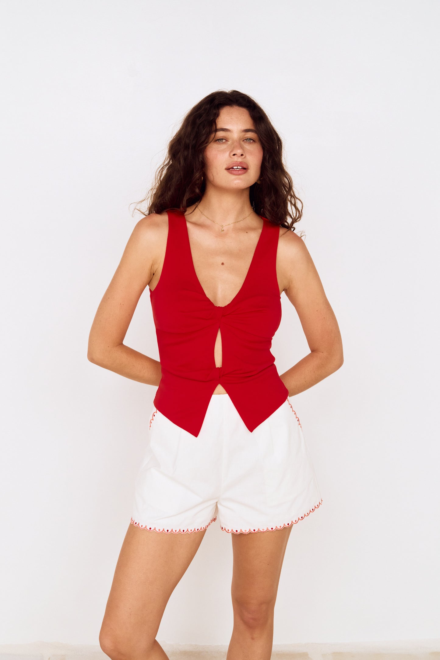 SANTORINI EMBRIODERED SHORTS