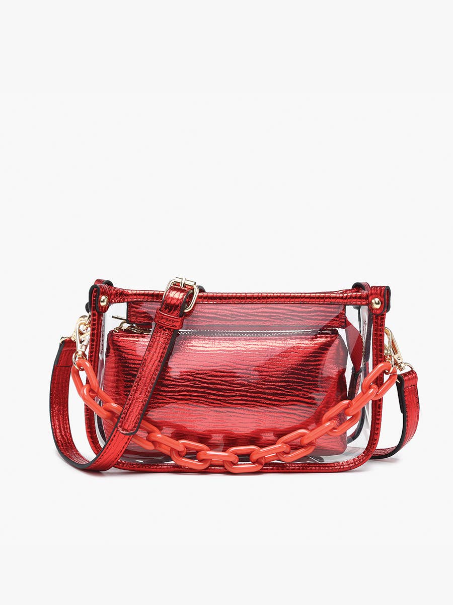 JESSICA STADIUM CLEAR CROSSBODY BAG