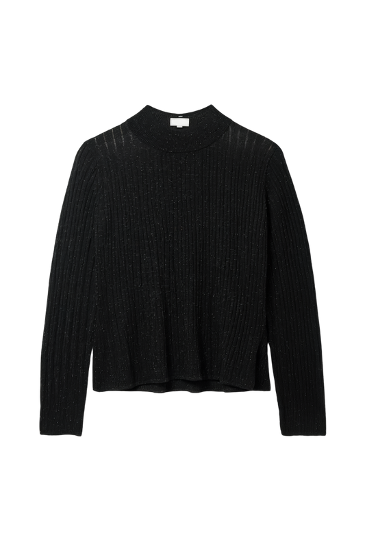 MOCK NECK WITH LADDER STITCH