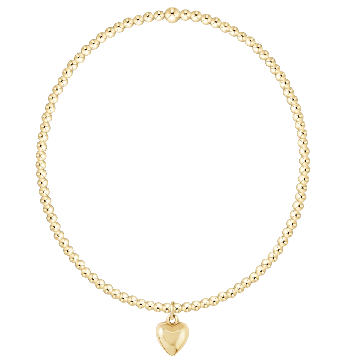 CLASSIC GOLD 2MM BRACELET W CHARM