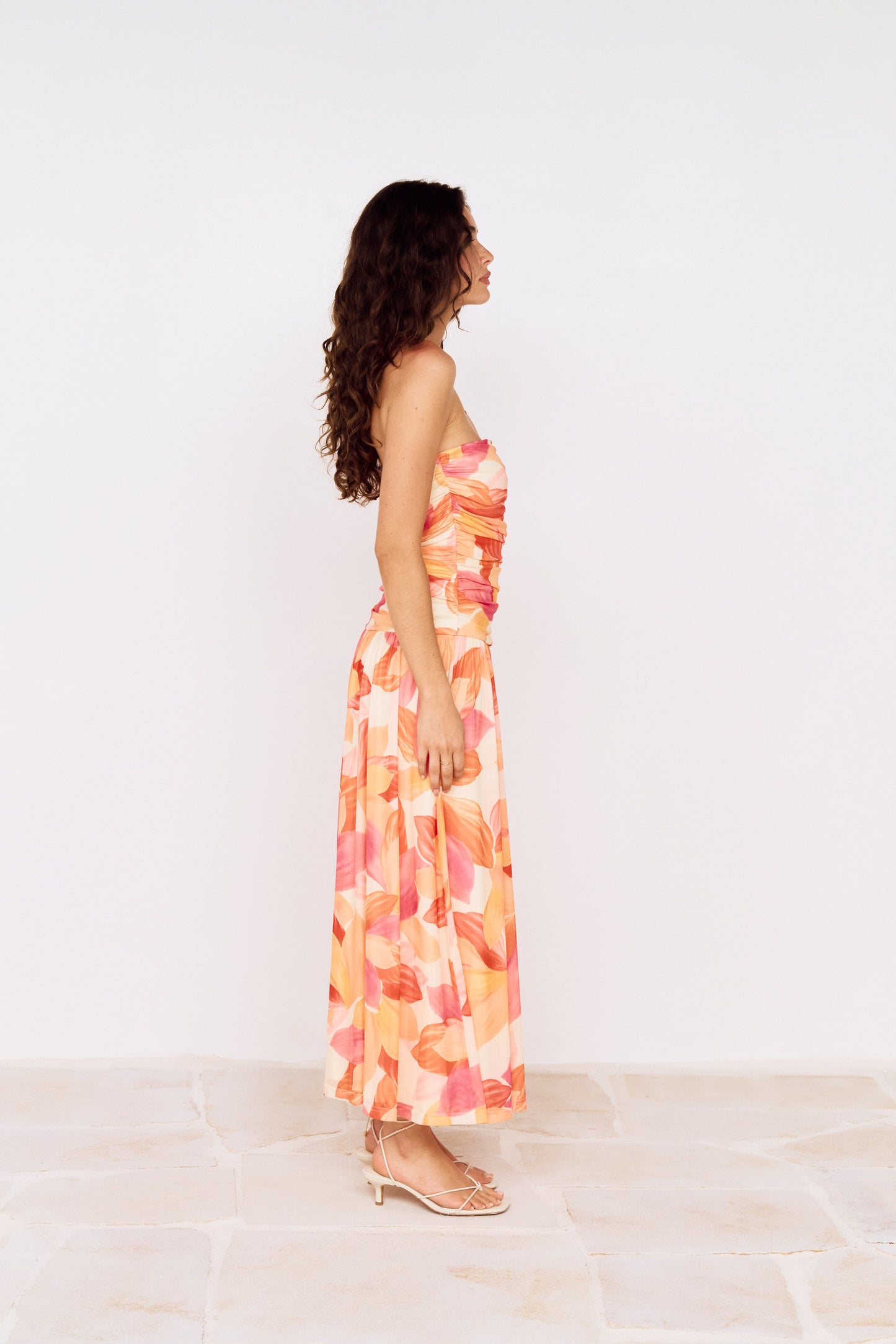 SOLANA MESH MIDI DRESS