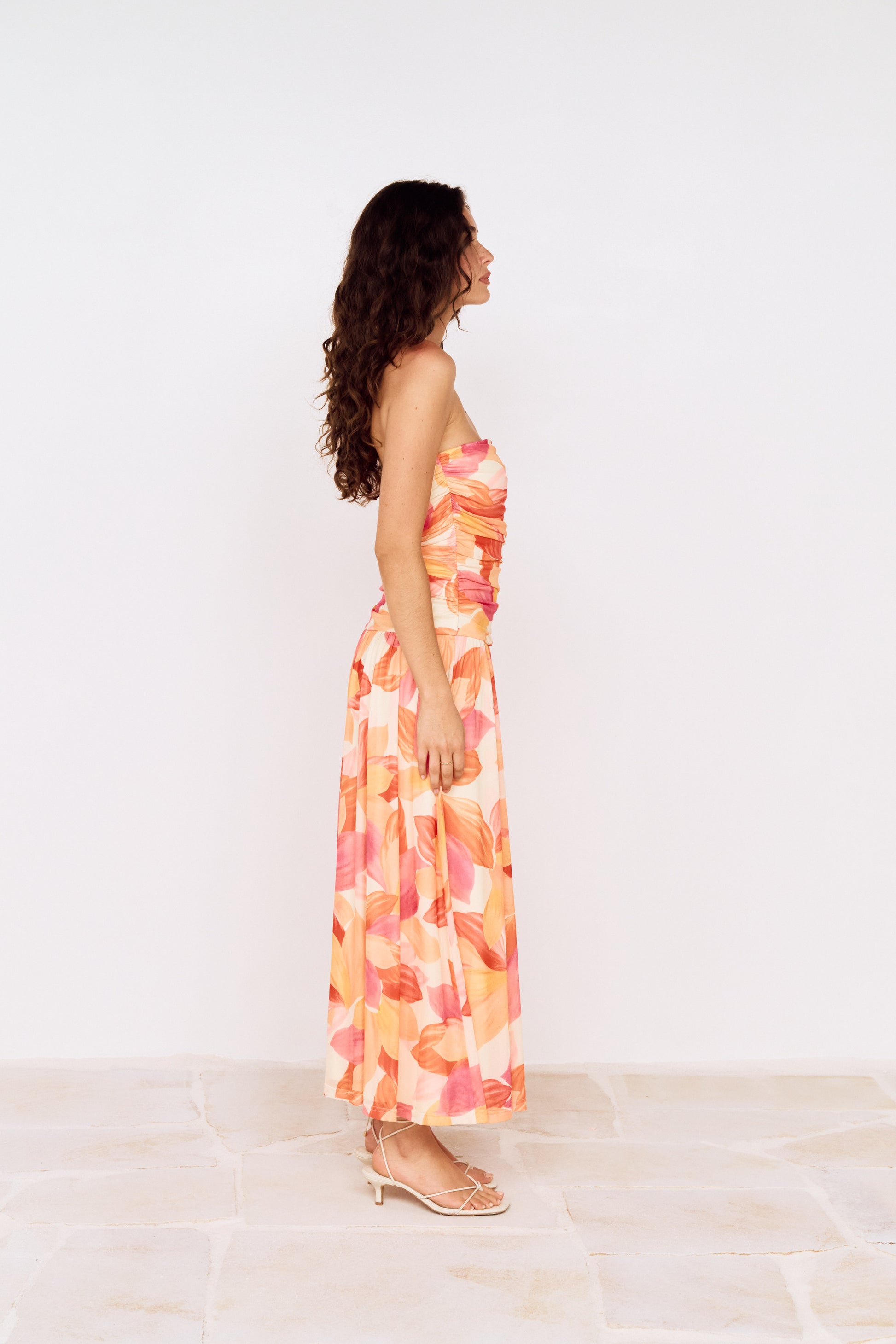 SOLANA MESH MIDI DRESS