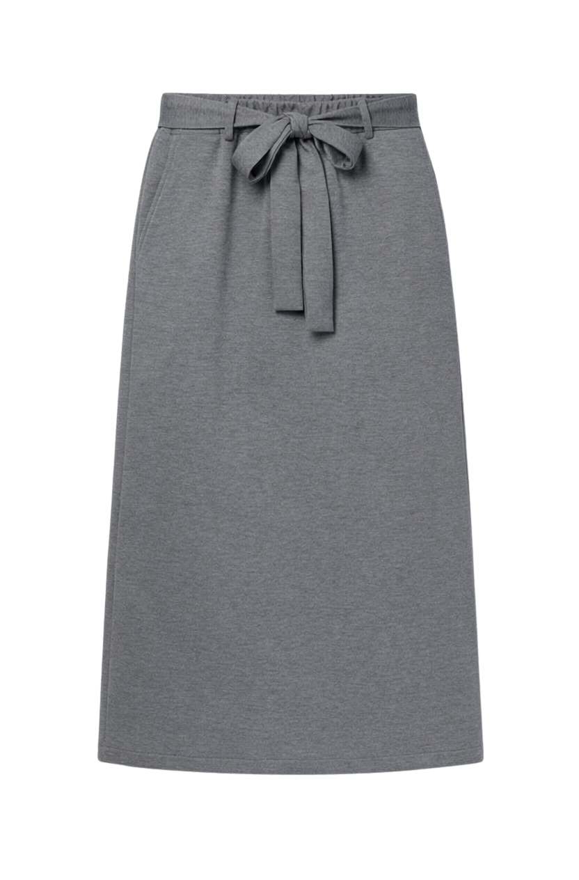 KNITTED SKIRT W/ BELT