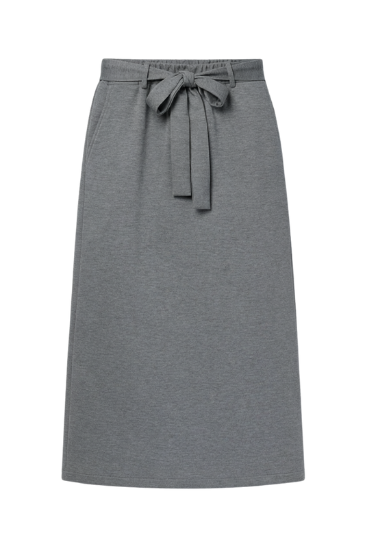 KNITTED SKIRT W/ BELT