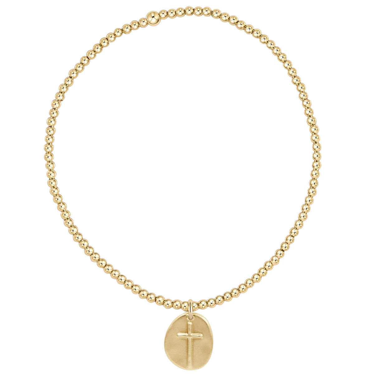 CLASSIC GOLD 2MM BRACELET W CHARM