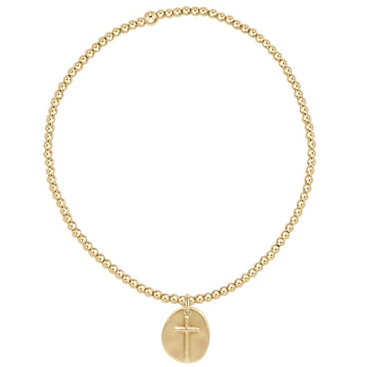 CLASSIC GOLD 2MM BRACELET W CHARM