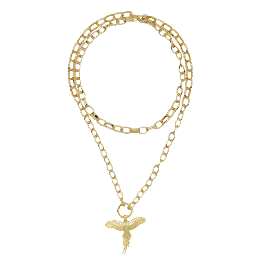PHEASANT STATEMENT NECKLACE
