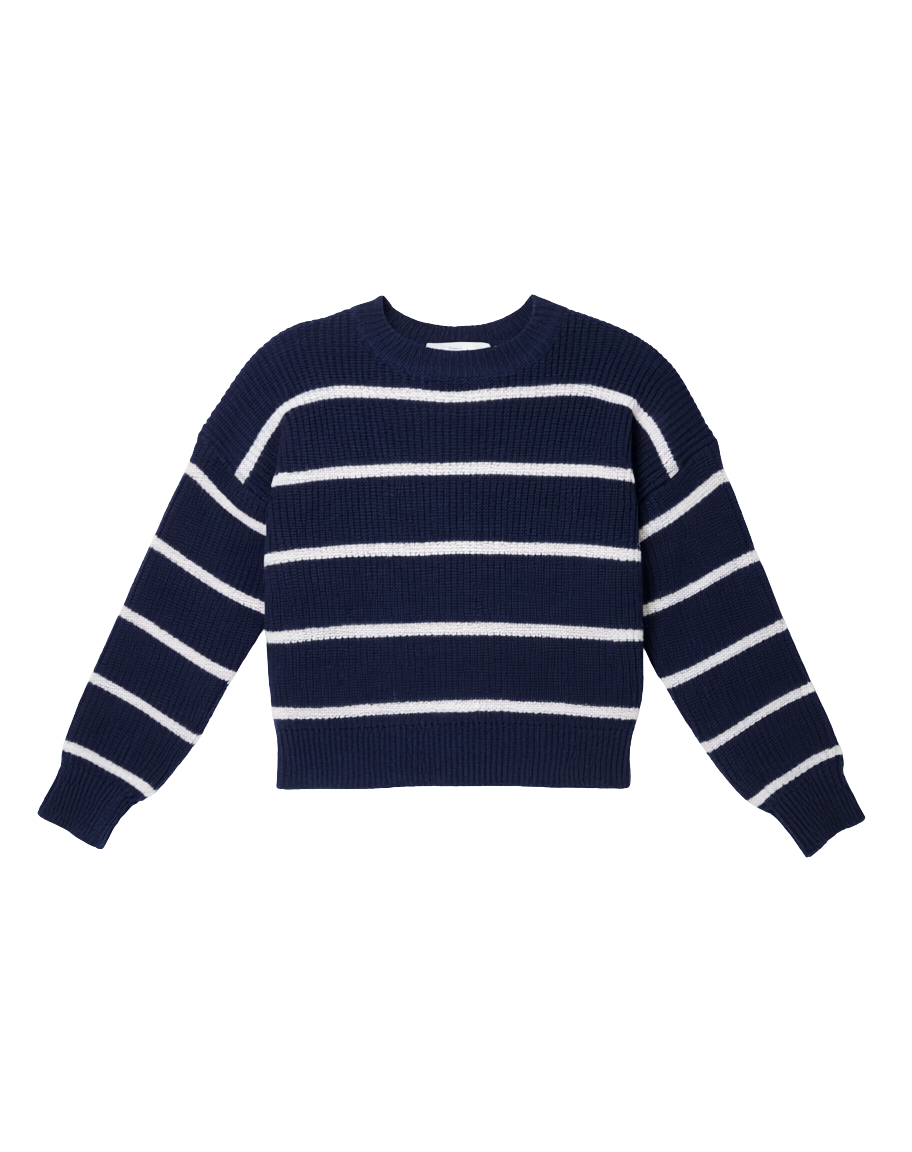 SIOBHAN CREW L/S CROP SWEATER
