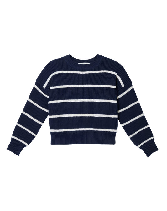 SIOBHAN CREW L/S CROP SWEATER