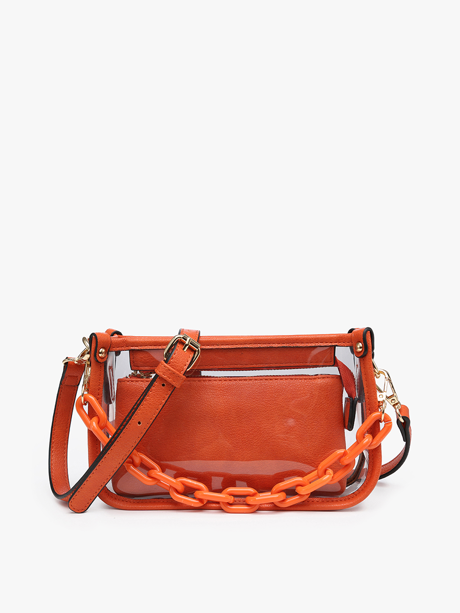 JESSICA STADIUM CLEAR CROSSBODY BAG