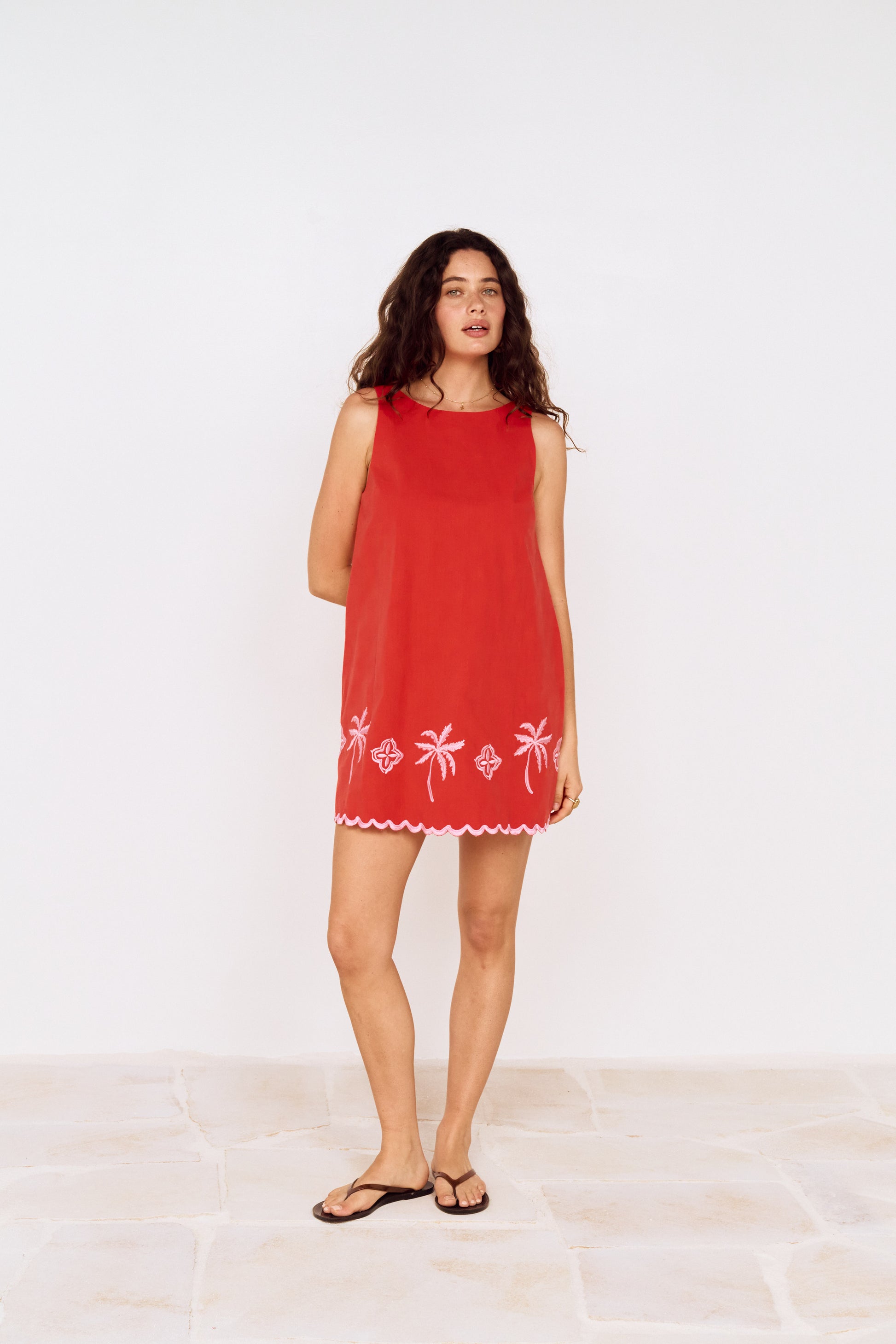AMAYA EMBROIDERED MINI DRESS