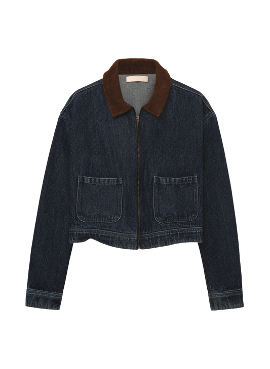 CROP ZIP UP BARN JACKET