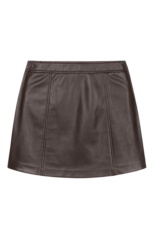 ROUX FAUX LEATHER MINI SKIRT