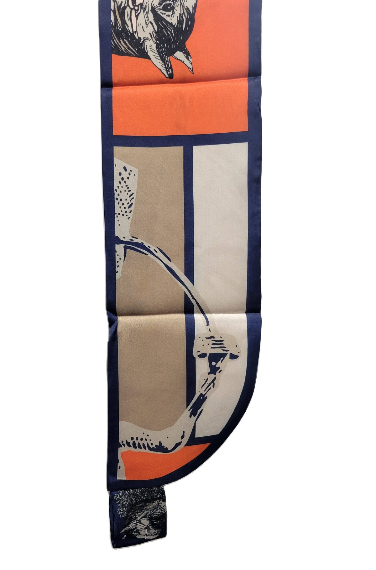 Orange Horse Race Loop Scarf