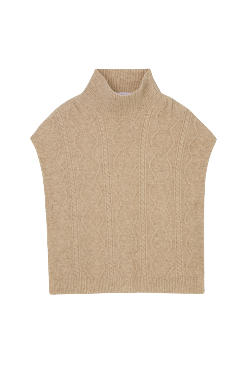 LADIES KNITTED PONCHO