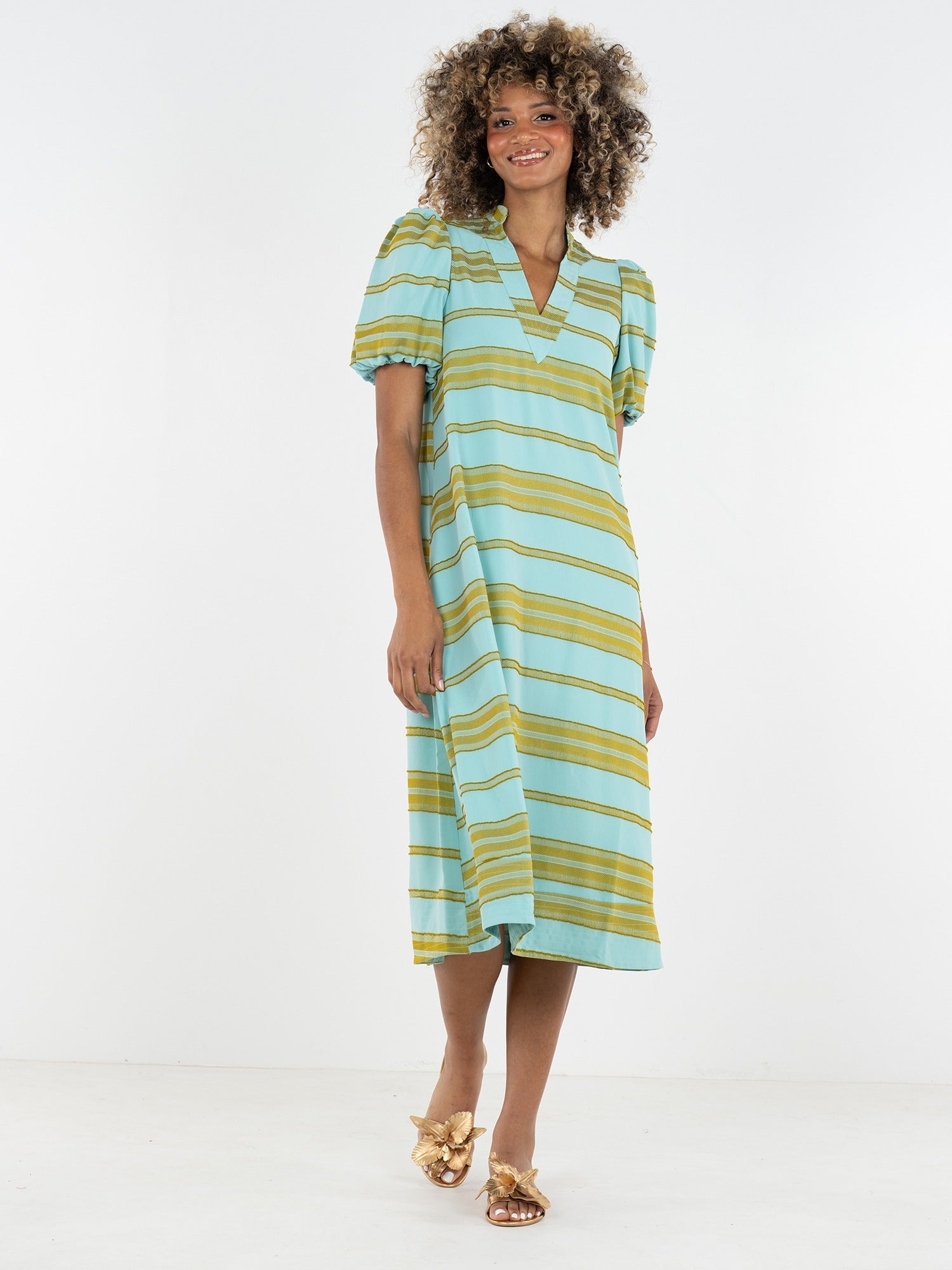 Hampton Dress - Fringe Stripe