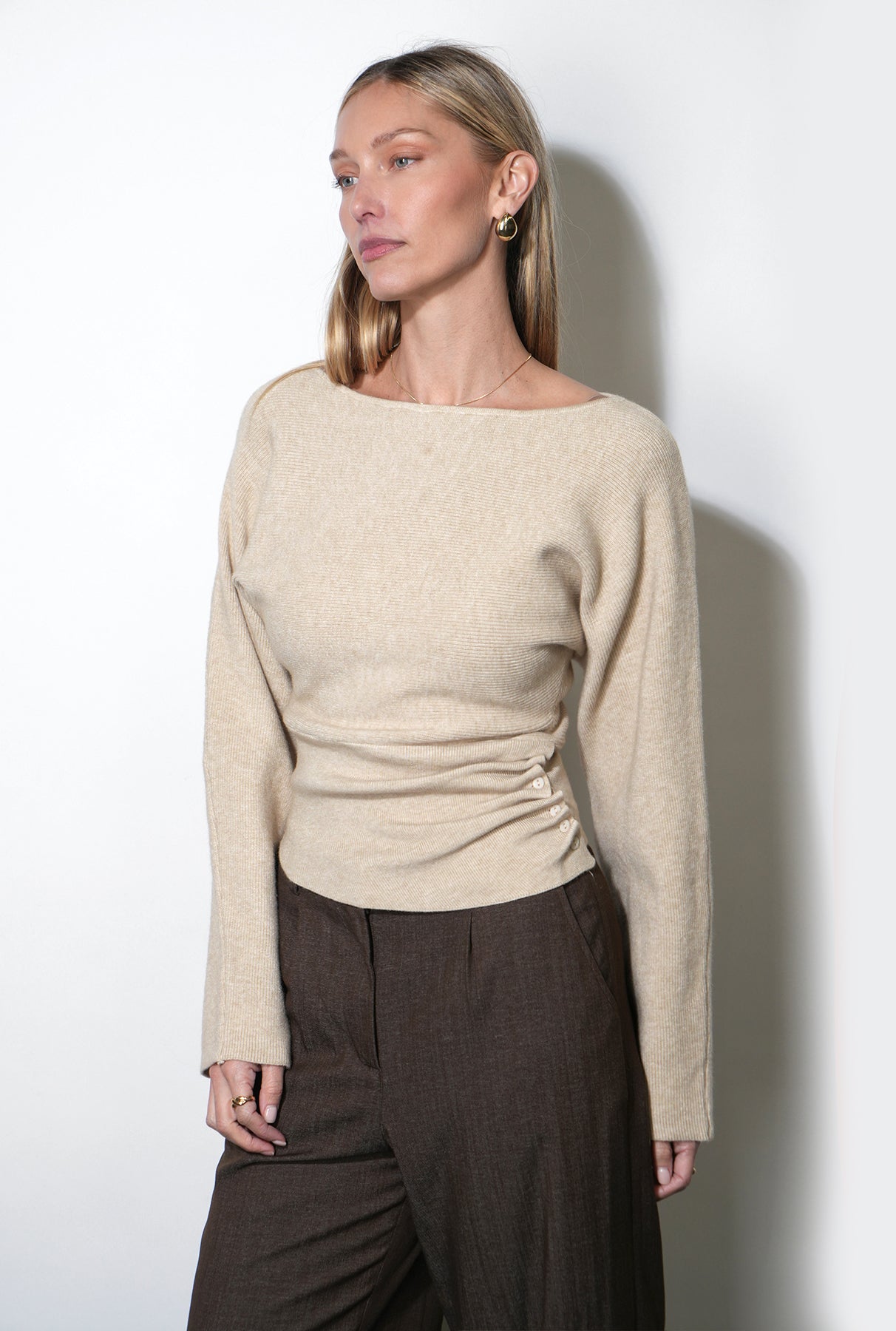 Miller Side Cinched Dolman Sweater