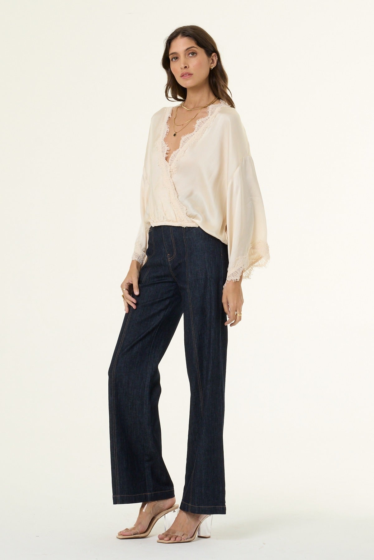 Tia Lace Top // Chalk
