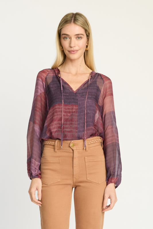 Sophie Top in Dusky Geo