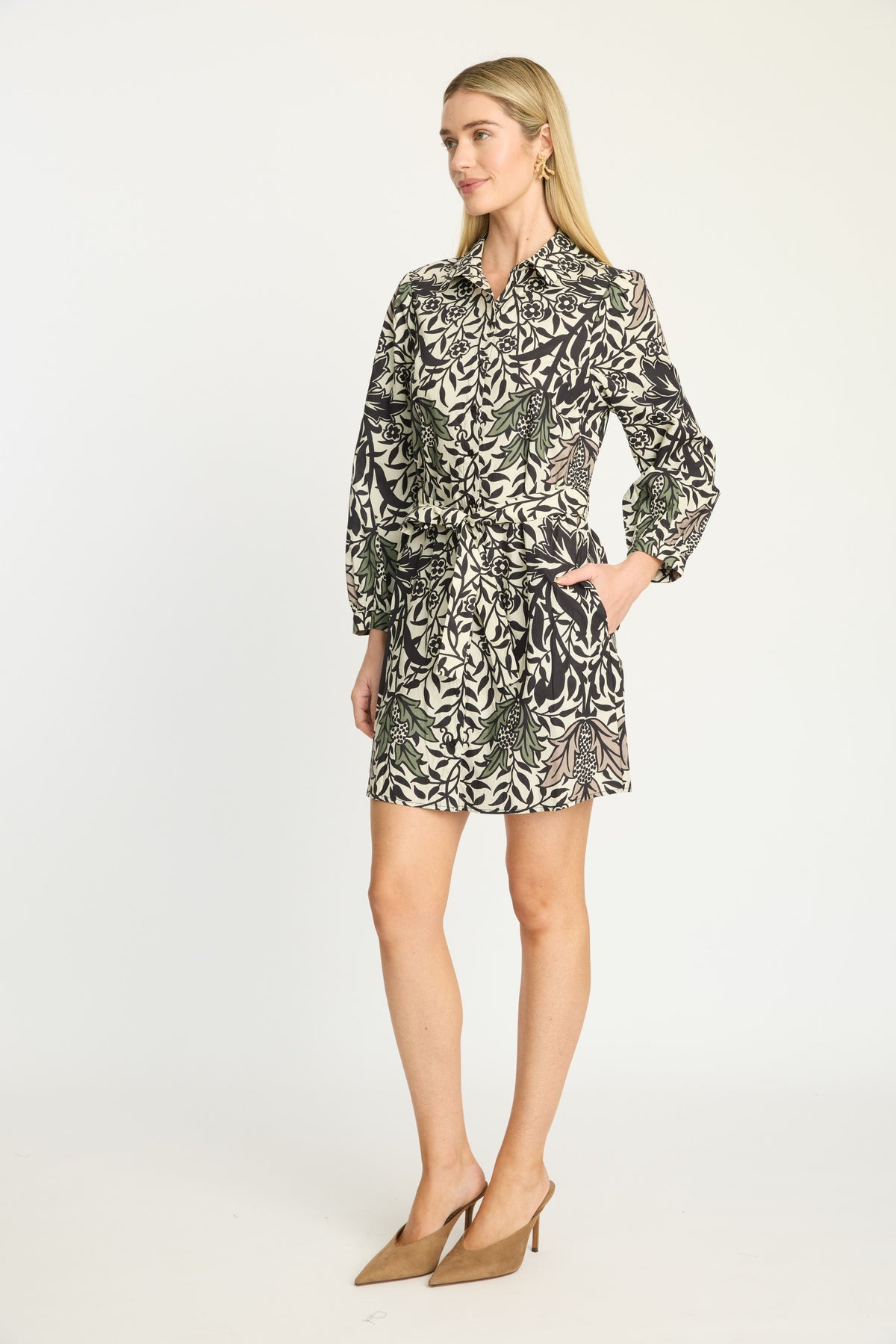 Roan Dress in Safari Garden Morning