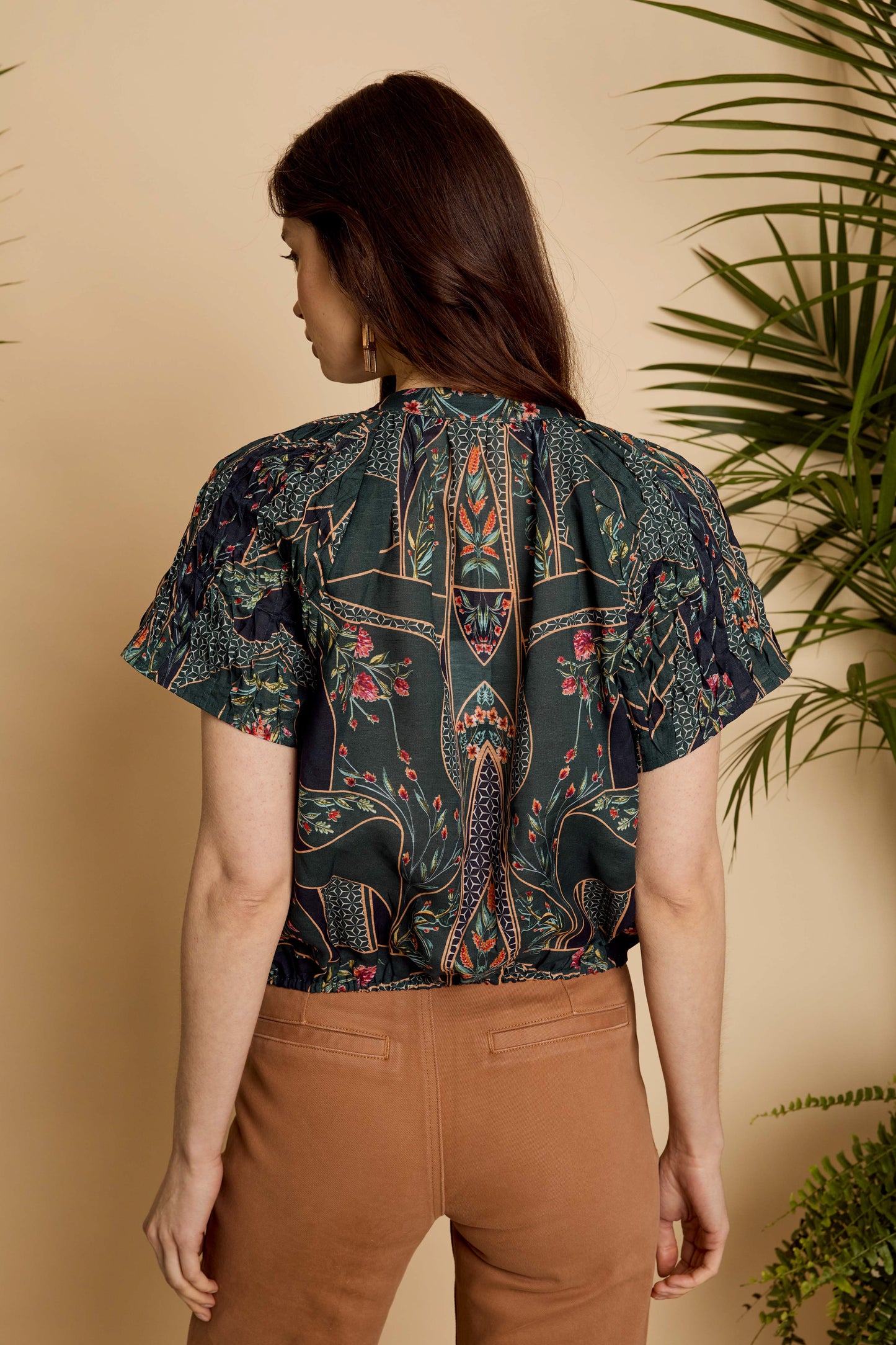 Zola Top in Patchwork Flower