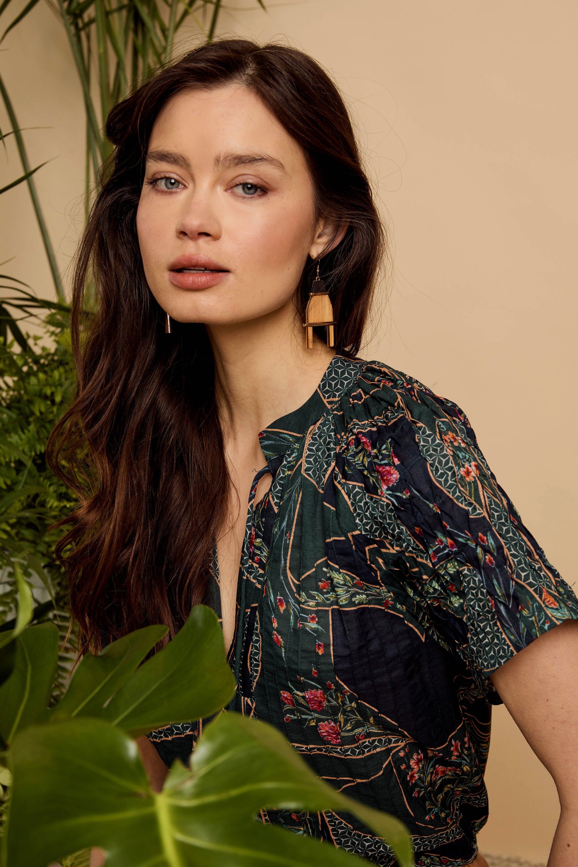 Zola Top in Patchwork Flower