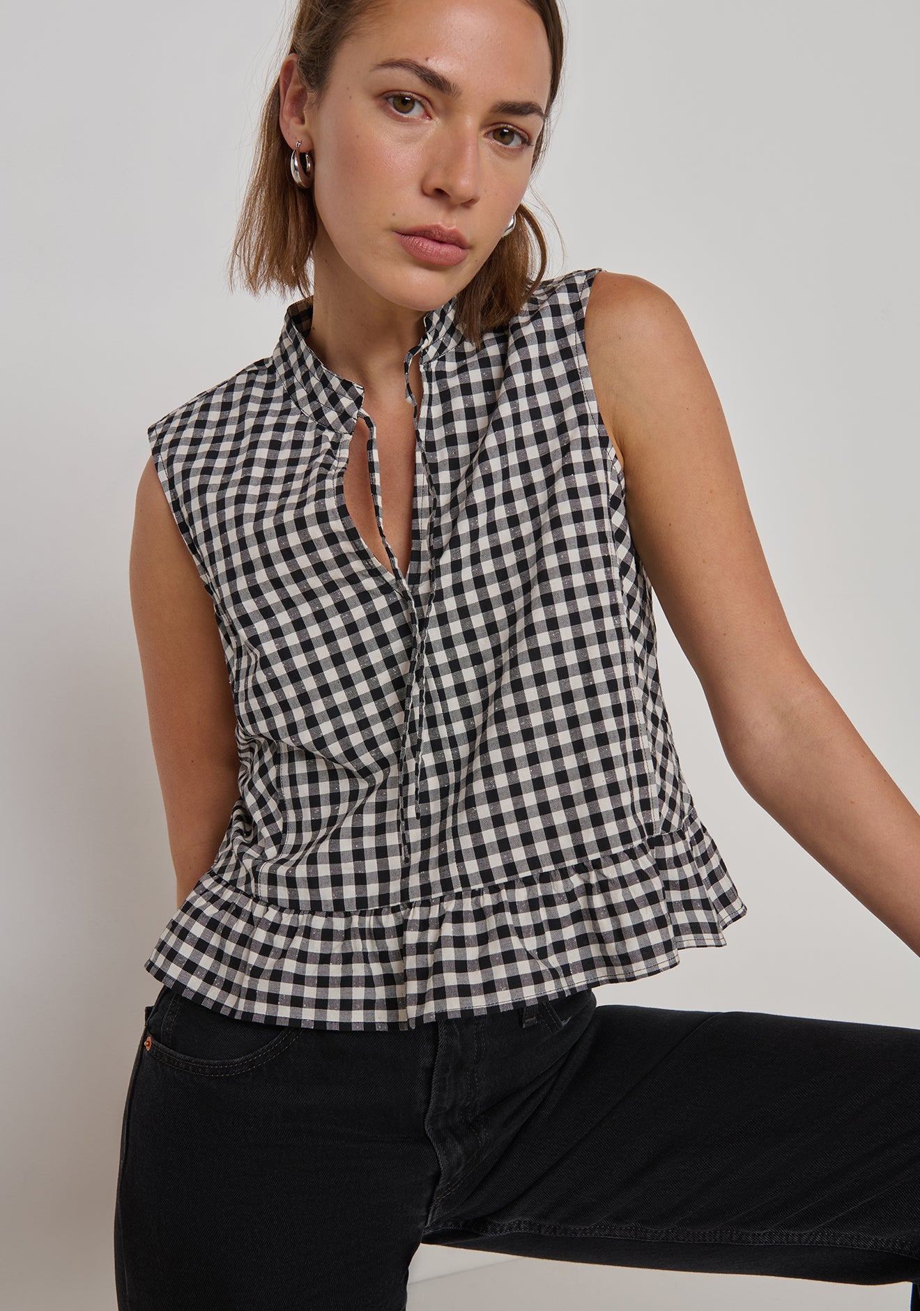 Black Cream Gingham