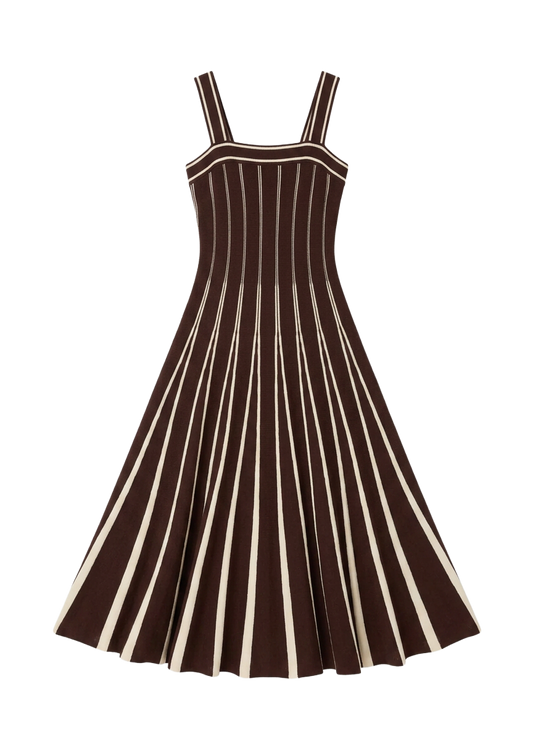 MARLEN STRIPED KNIT MAXI DRESS